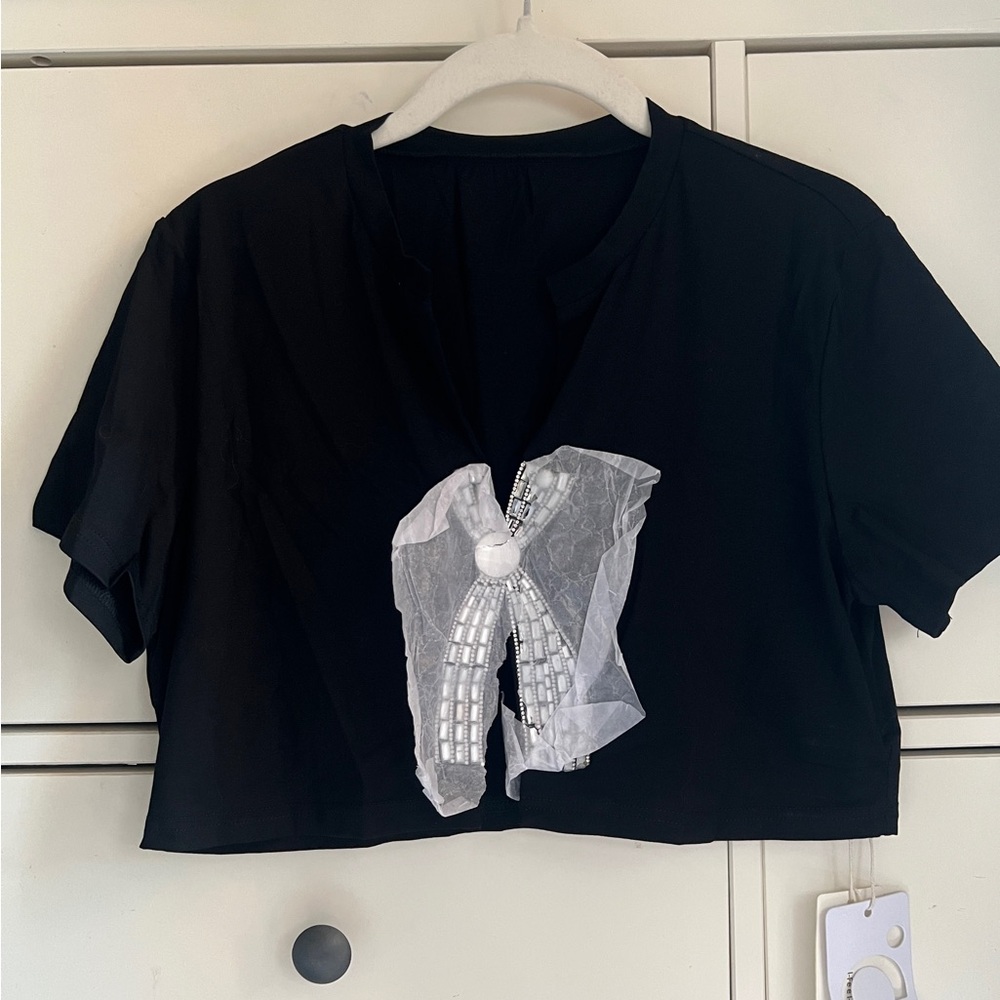 Commense Rhinestone Bow Decorated Top - Picture 10 of 15